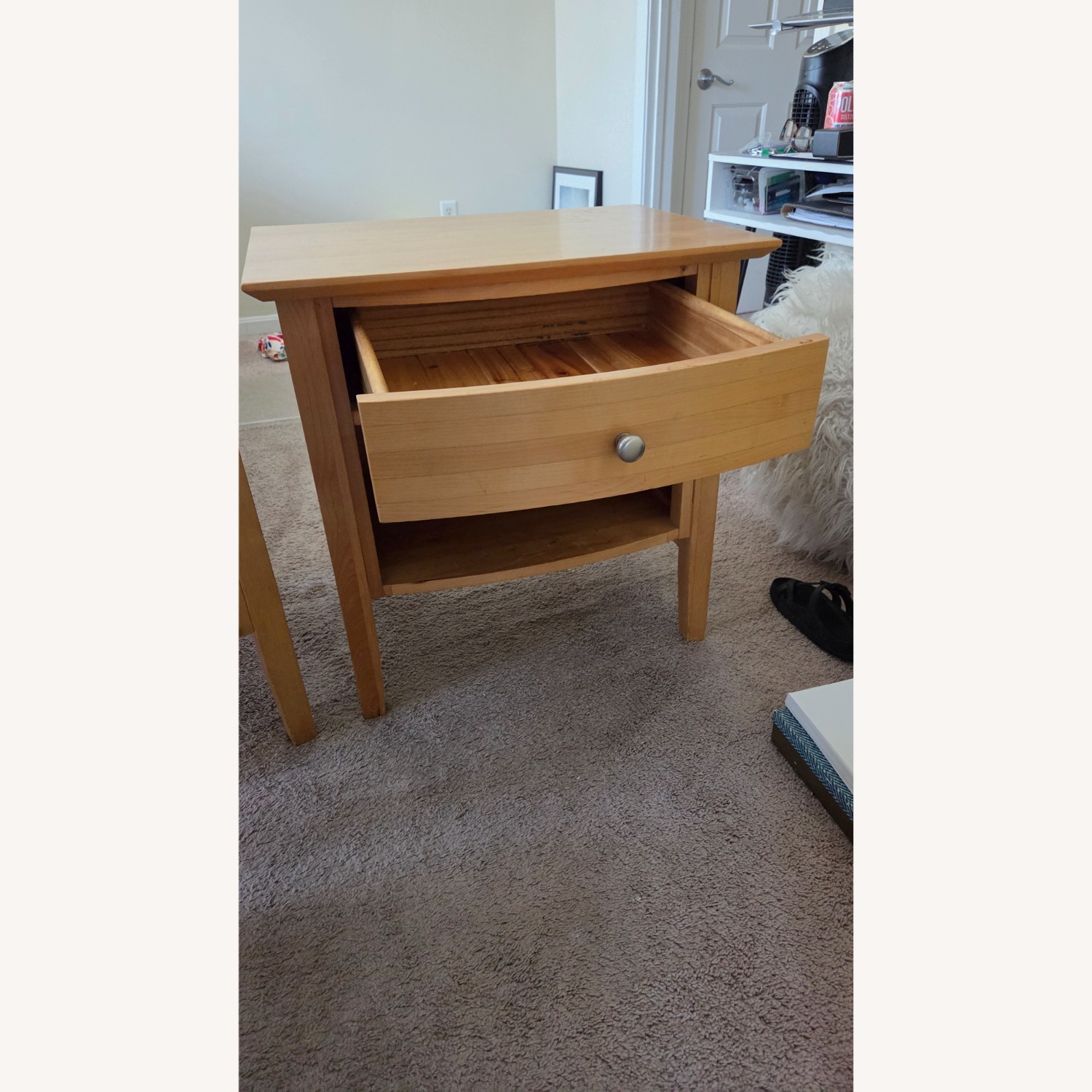 Crate & Barrel Natural Wood Nightstands - image-1