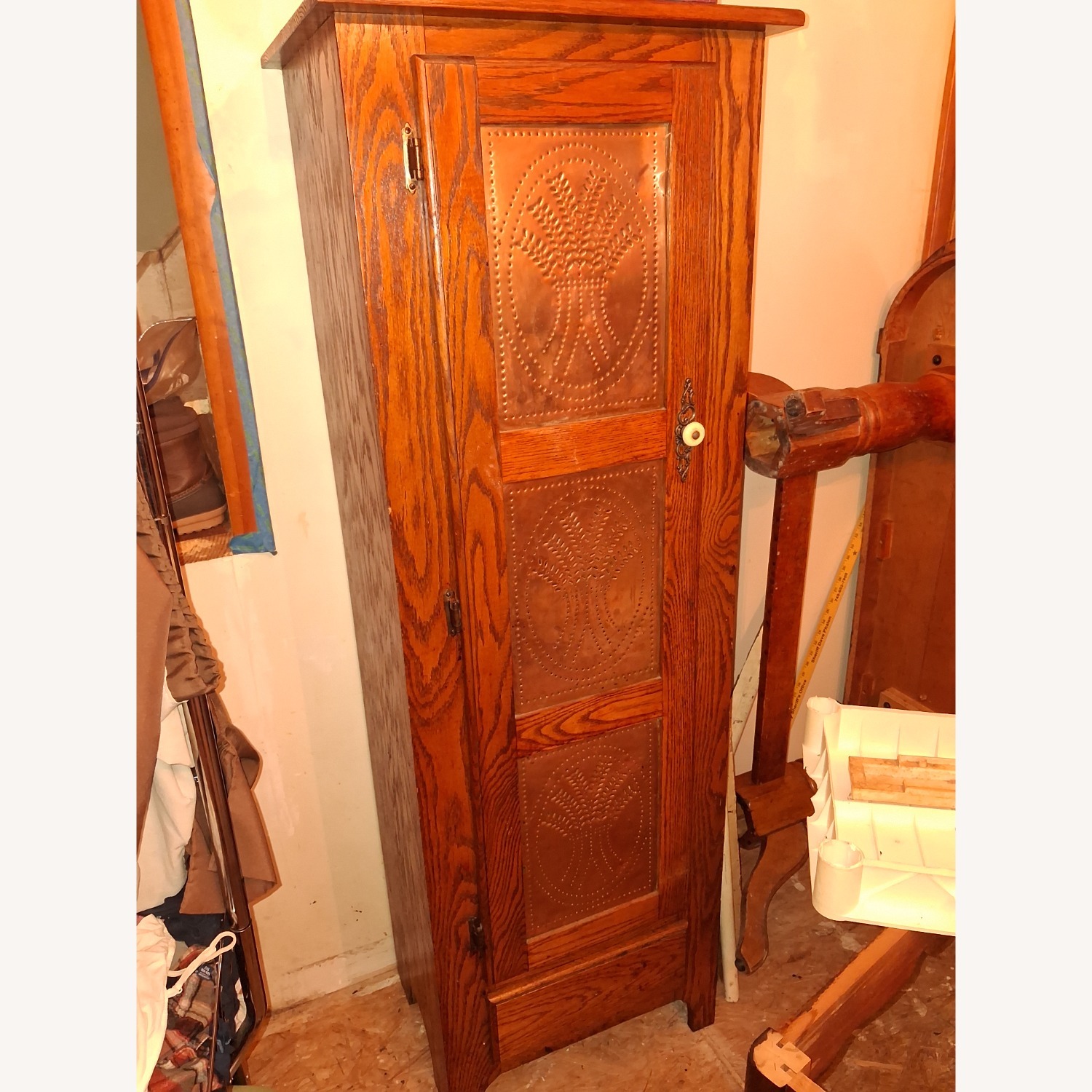 Vintage/Antique Dark Brown Wood Chest - image-3