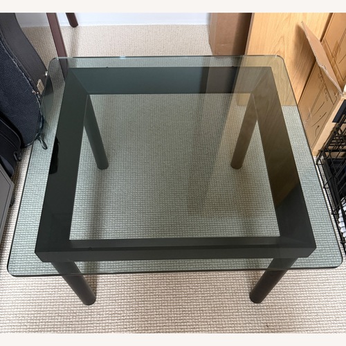 Used HAY Kofi Clear Glass Black Oak Table for sale on AptDeco