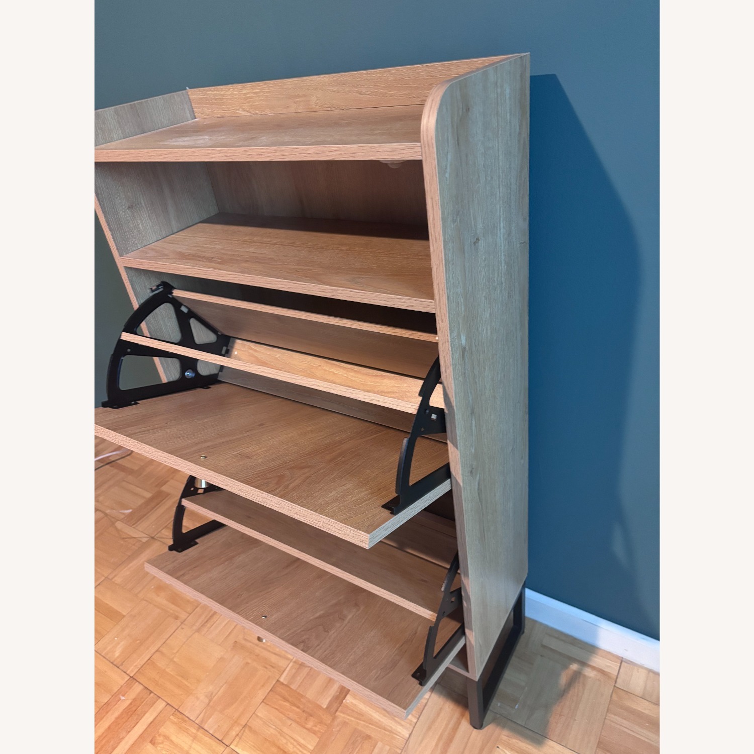 Rattan Shoe Cabinet with 2 Drawers - image-11
