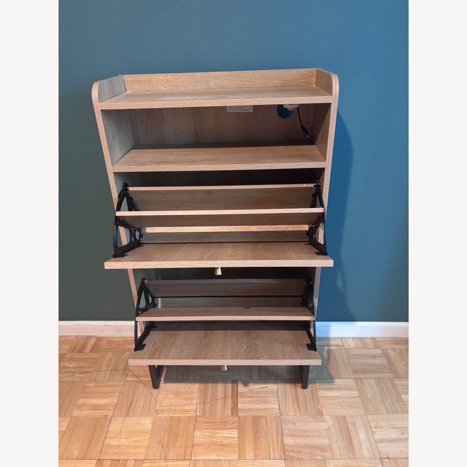 Rattan Shoe Cabinet with 2 Drawers - image-12