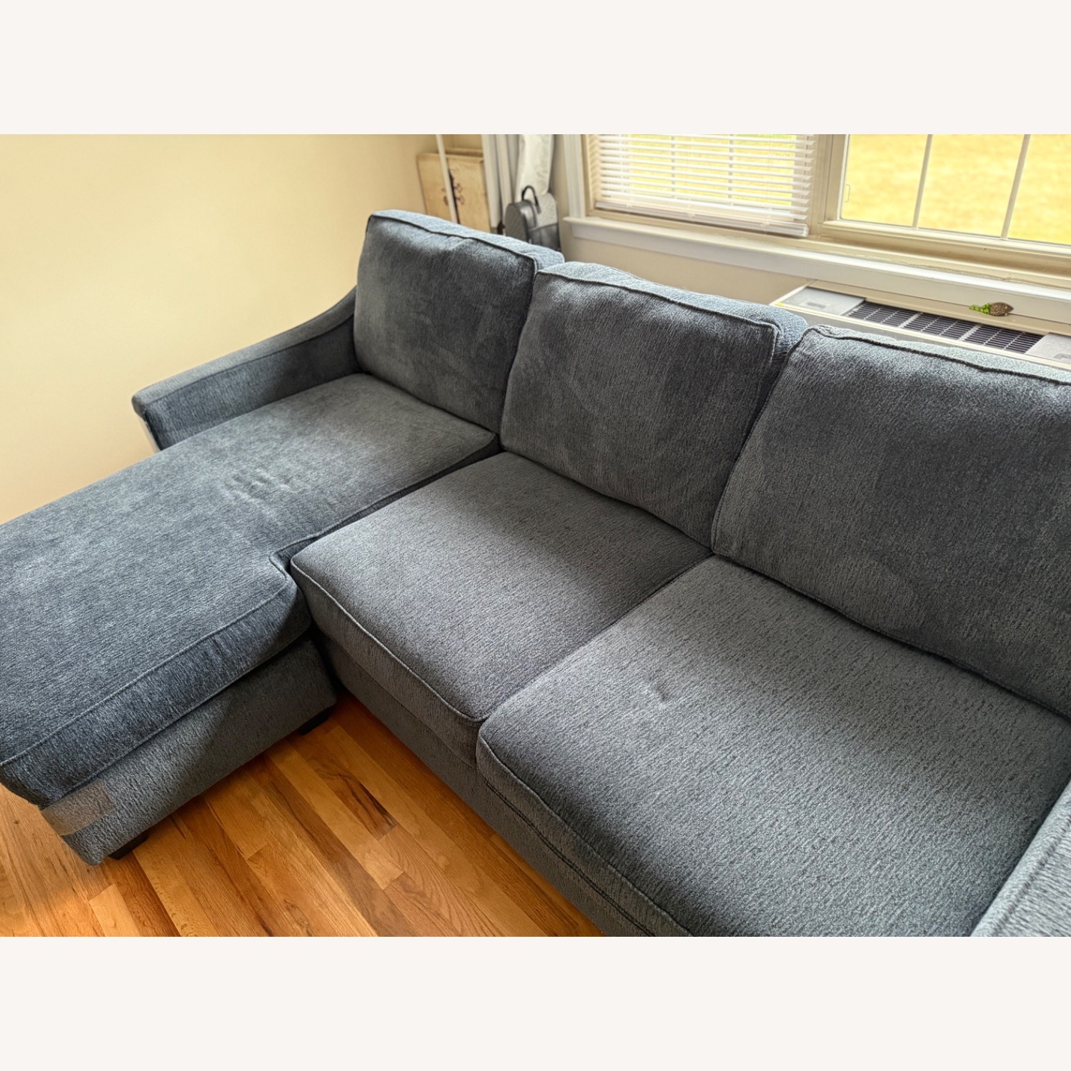 Raymour & Flanigan Blue Arro Reversible Sofa Chaise - image-3