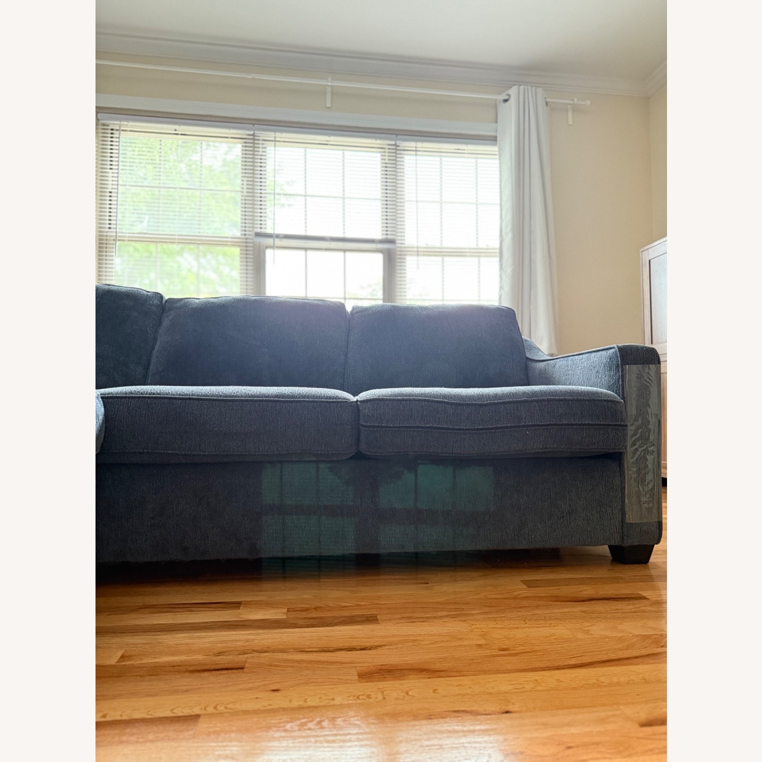 Raymour & Flanigan Blue Arro Reversible Sofa Chaise - image-5