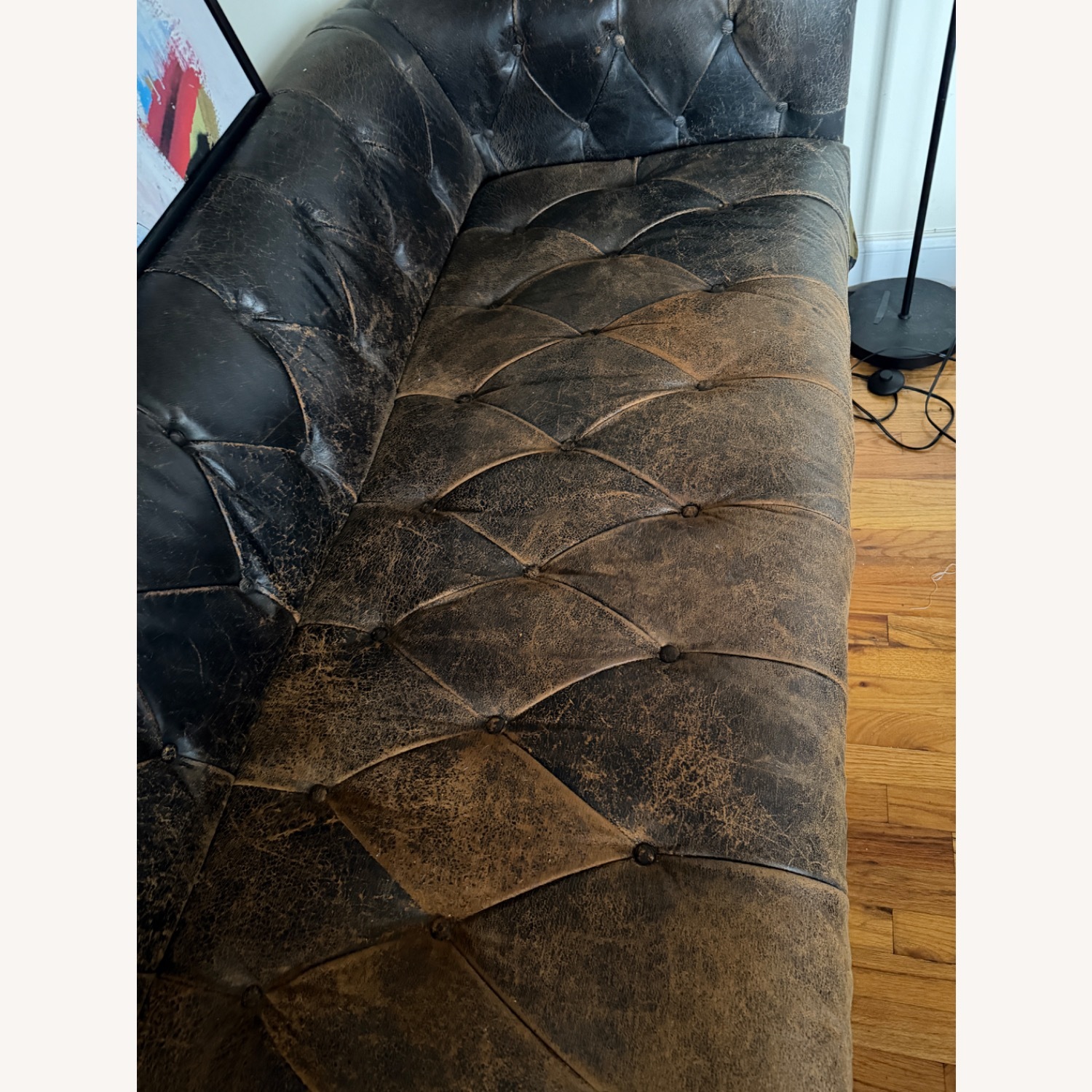 Wayfair Birch Dark Brown Leather 3+ Seater Sofa - image-4