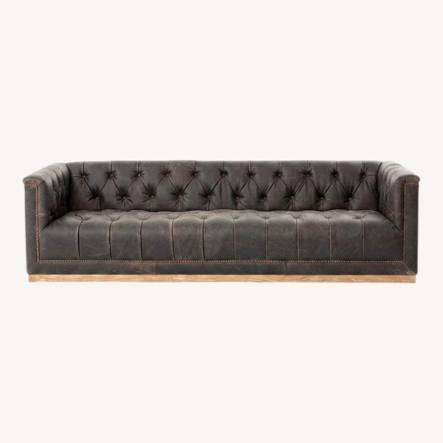 Used Wayfair Birch Dark Brown Leather 3+ Seater Sofa for sale on AptDeco