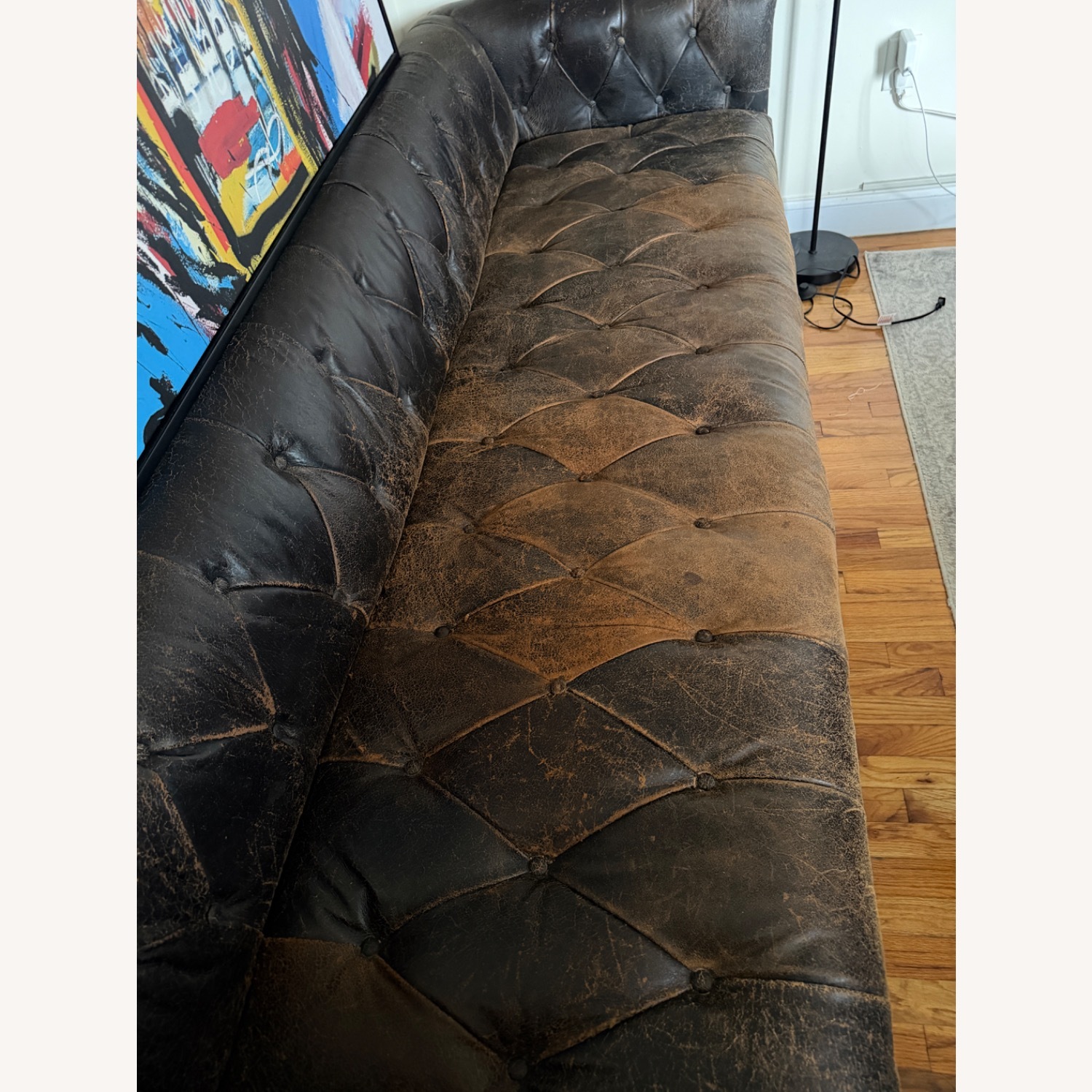 Wayfair Birch Dark Brown Leather 3+ Seater Sofa - image-5