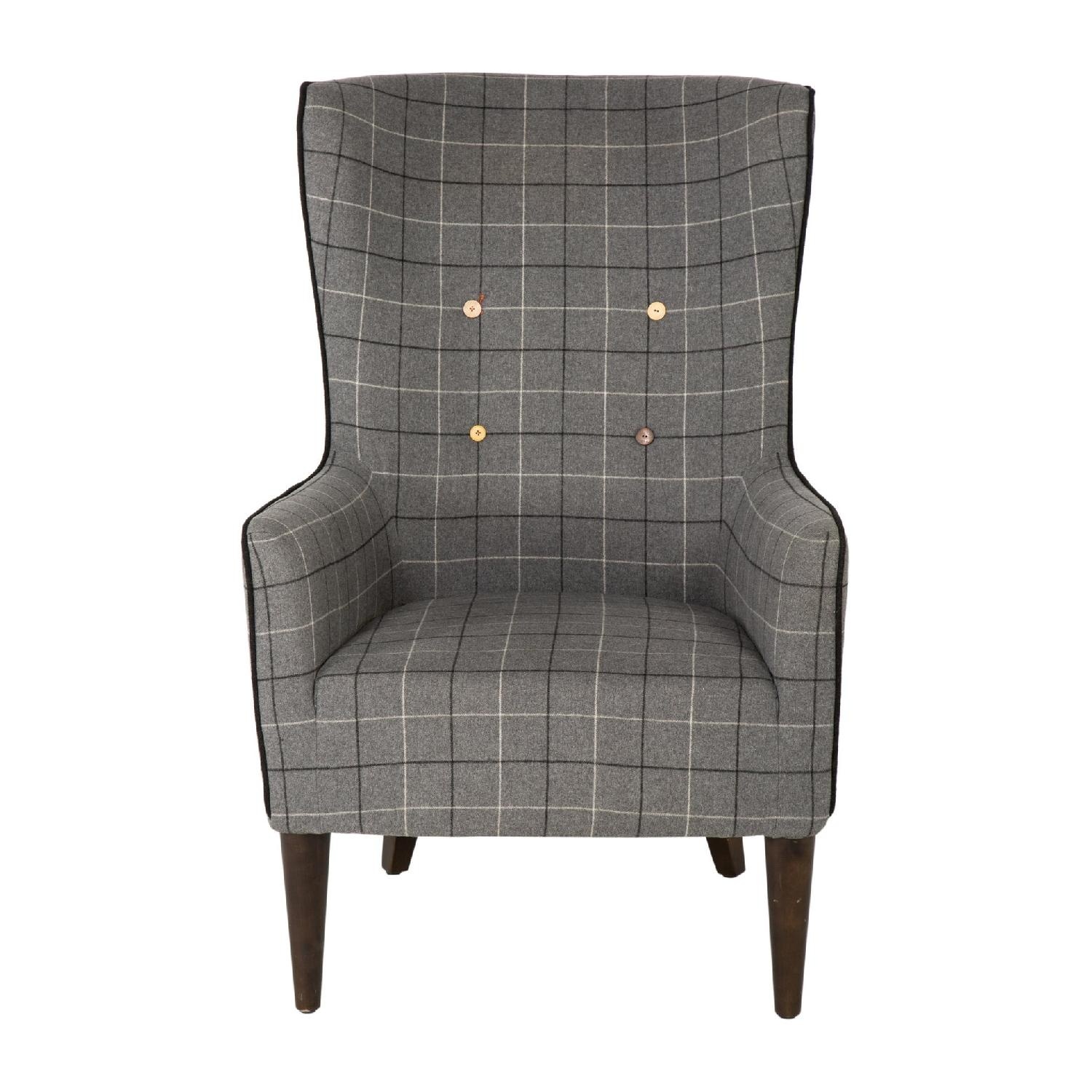 CB2 Charcoal Winged Accent Chair - image-4