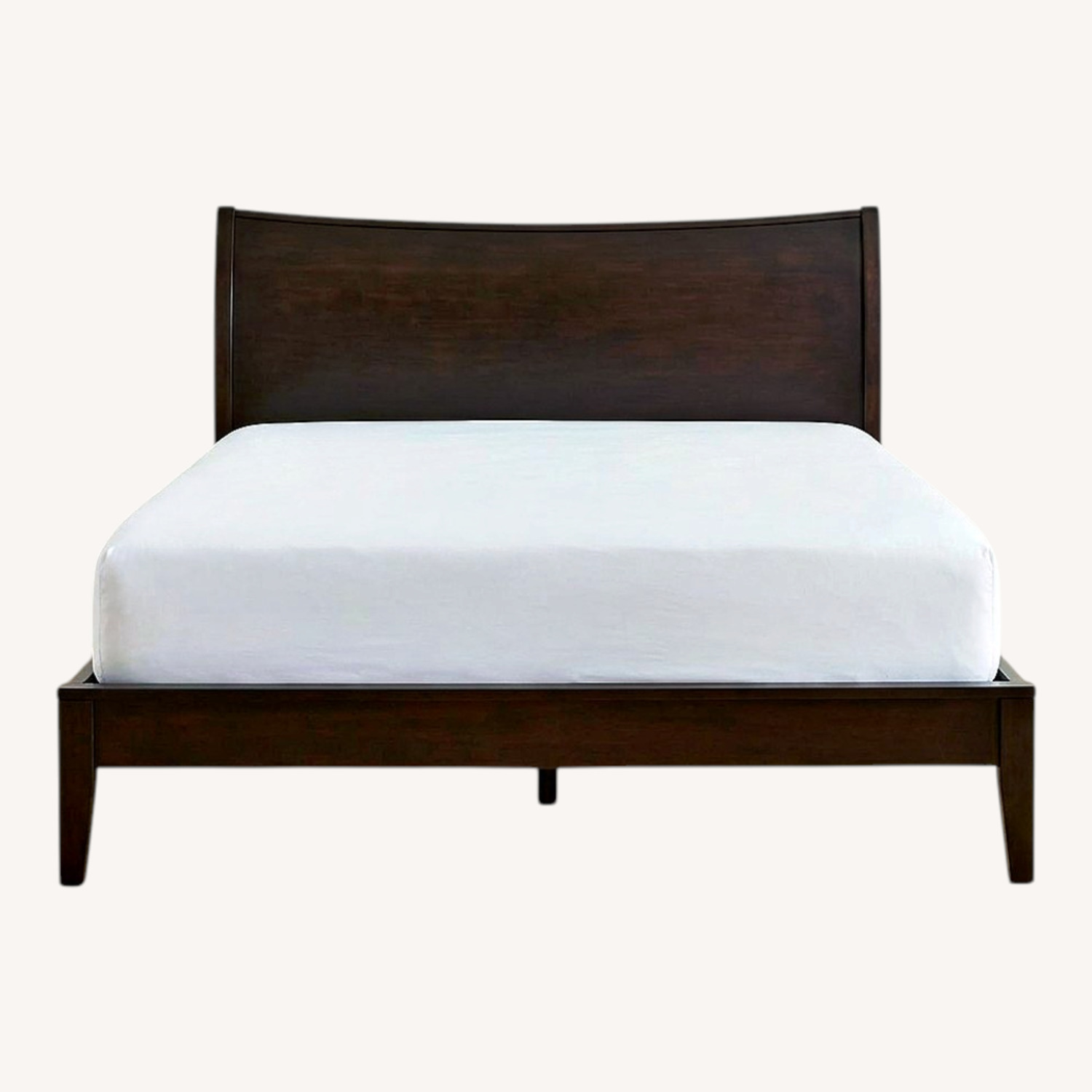 Macy's Dark Brown Espresso Wood Modern Queen Bed - image-0