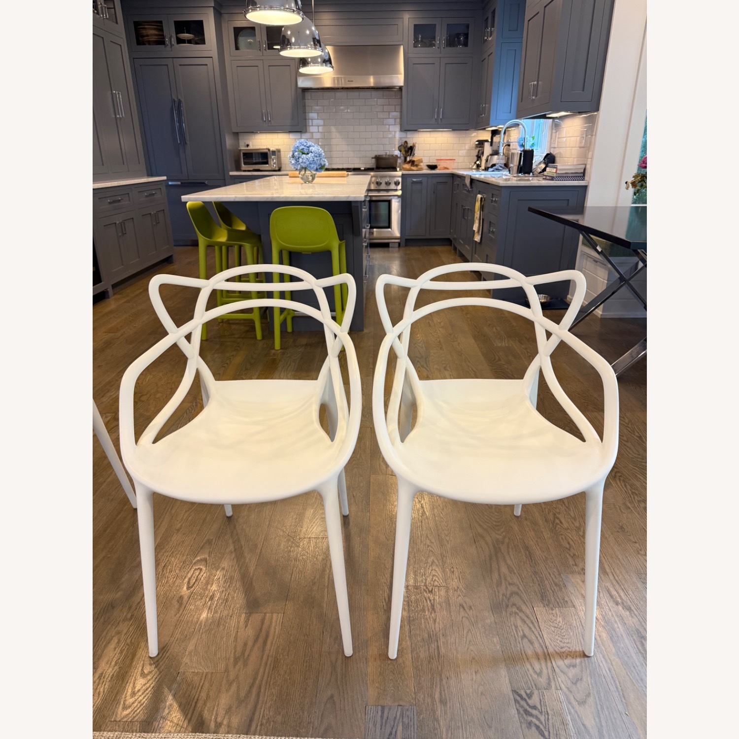 Kartell Masters White Dining Chairs - image-1