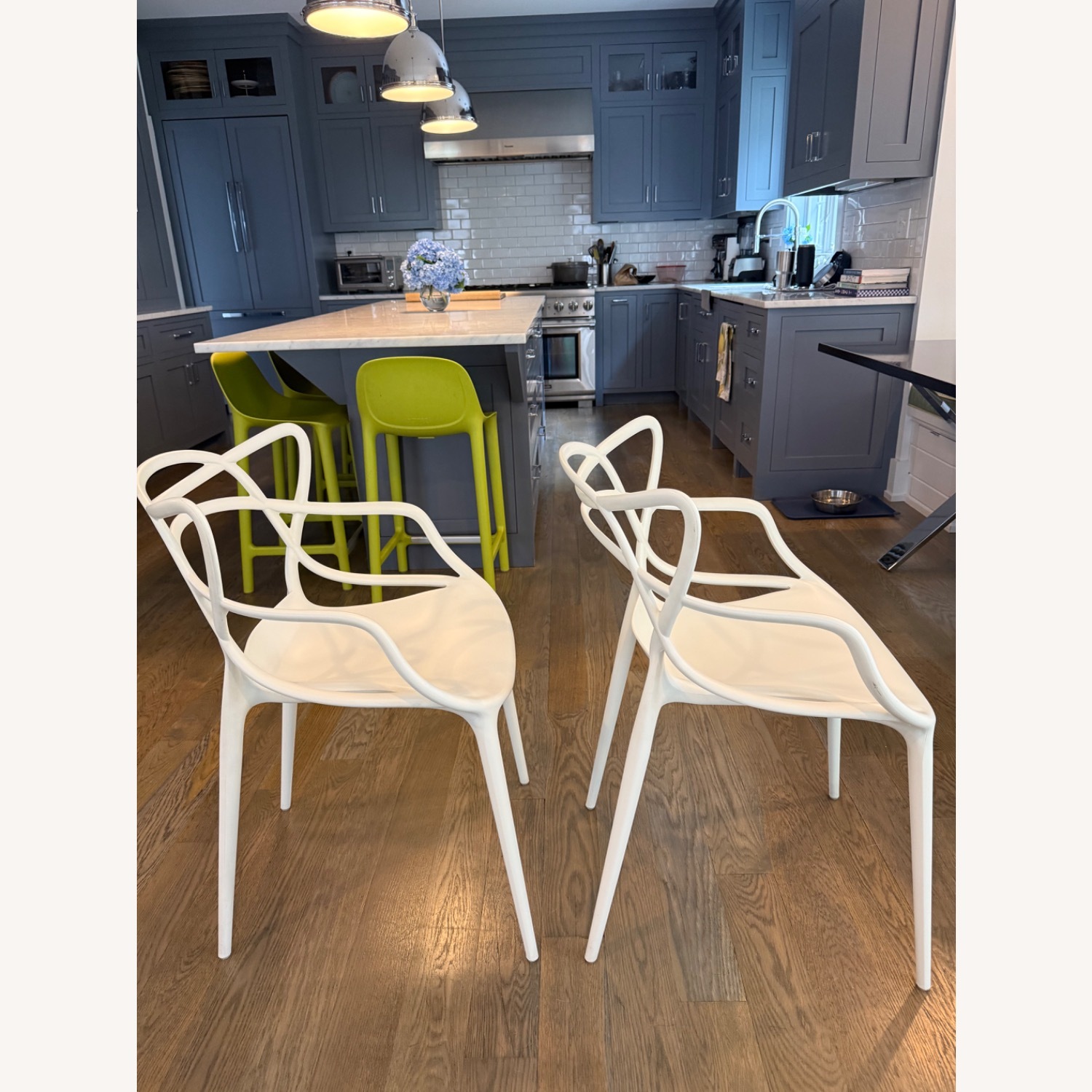 Kartell Masters White Dining Chairs - image-2