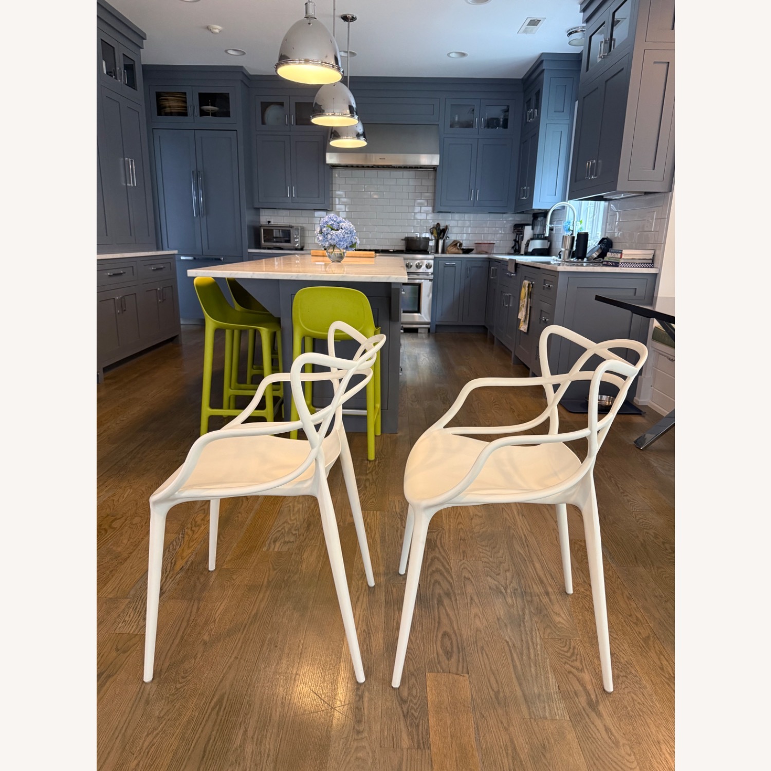 Kartell Masters White Dining Chairs - image-3
