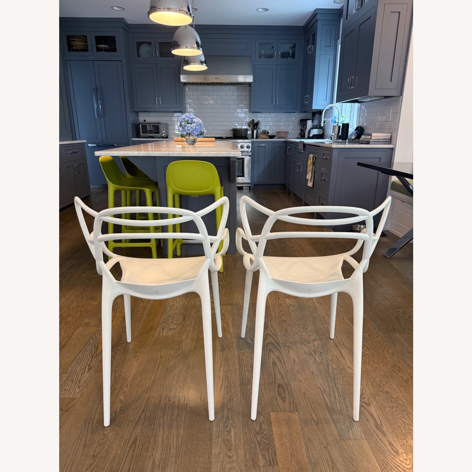 Kartell Masters White Dining Chairs - image-4