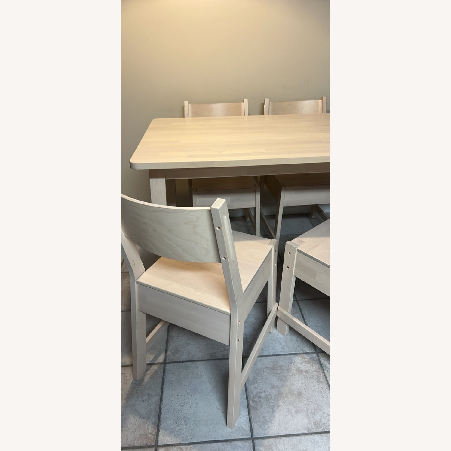 IKEA White Wood Dining Set - image-4