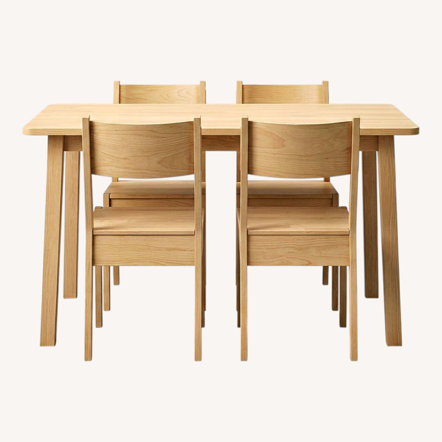 IKEA White Wood Dining Set - image-0