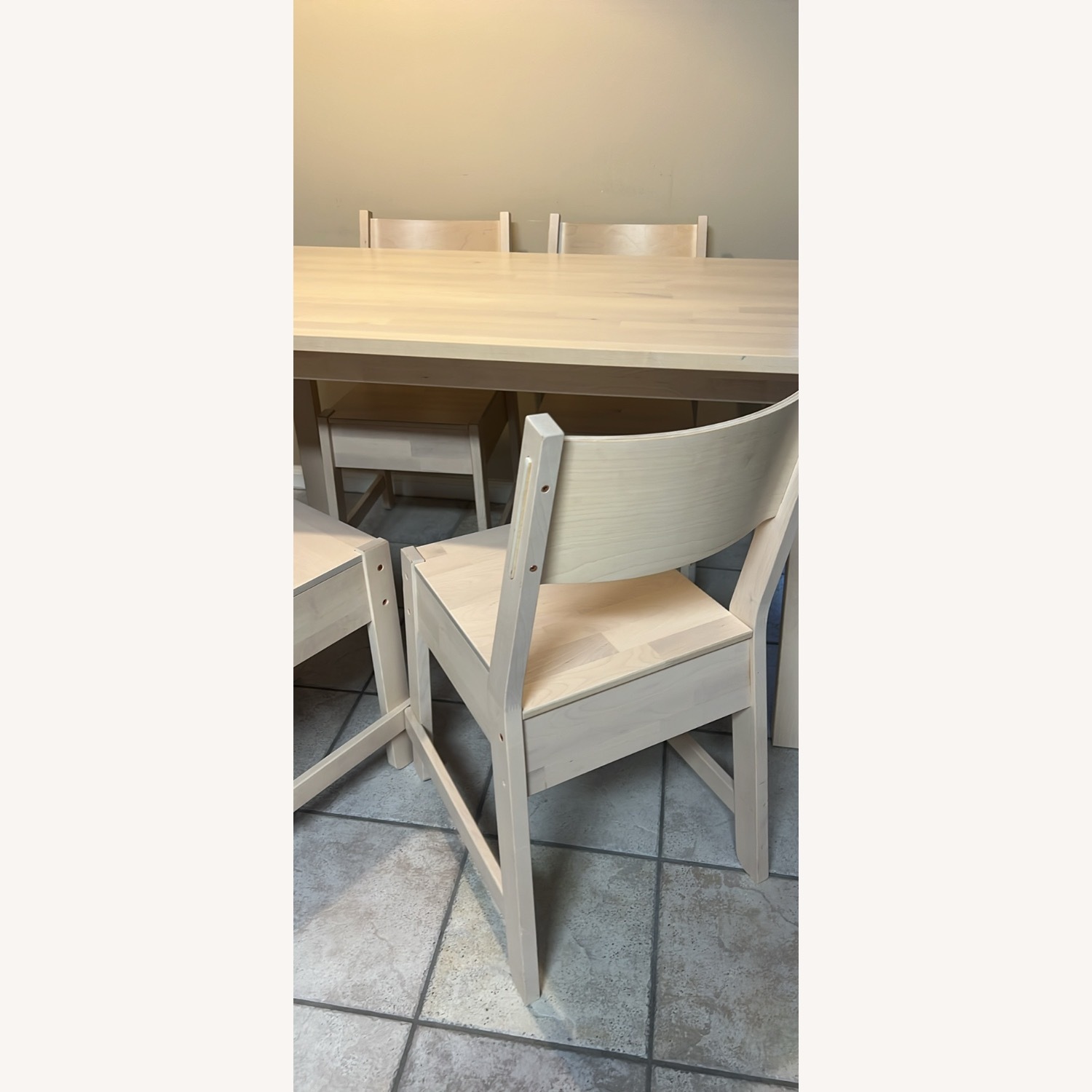 IKEA White Wood Dining Set - image-3