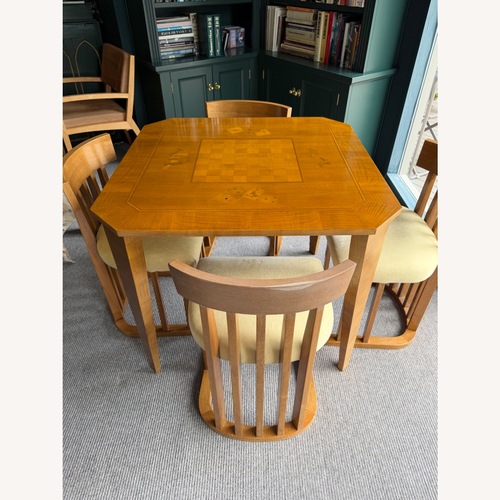 Used Biedermeier Revival Game Table &  Four Chairs for sale on AptDeco