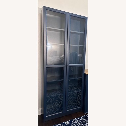 Used IKEA Dark Blue BILLY Bookcase  for sale on AptDeco
