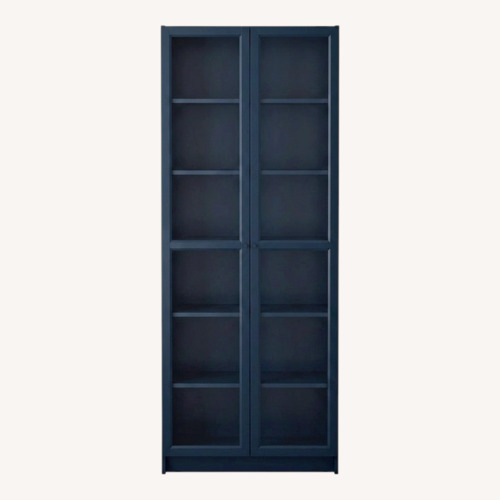 Used IKEA Dark Blue BILLY Bookcase  for sale on AptDeco