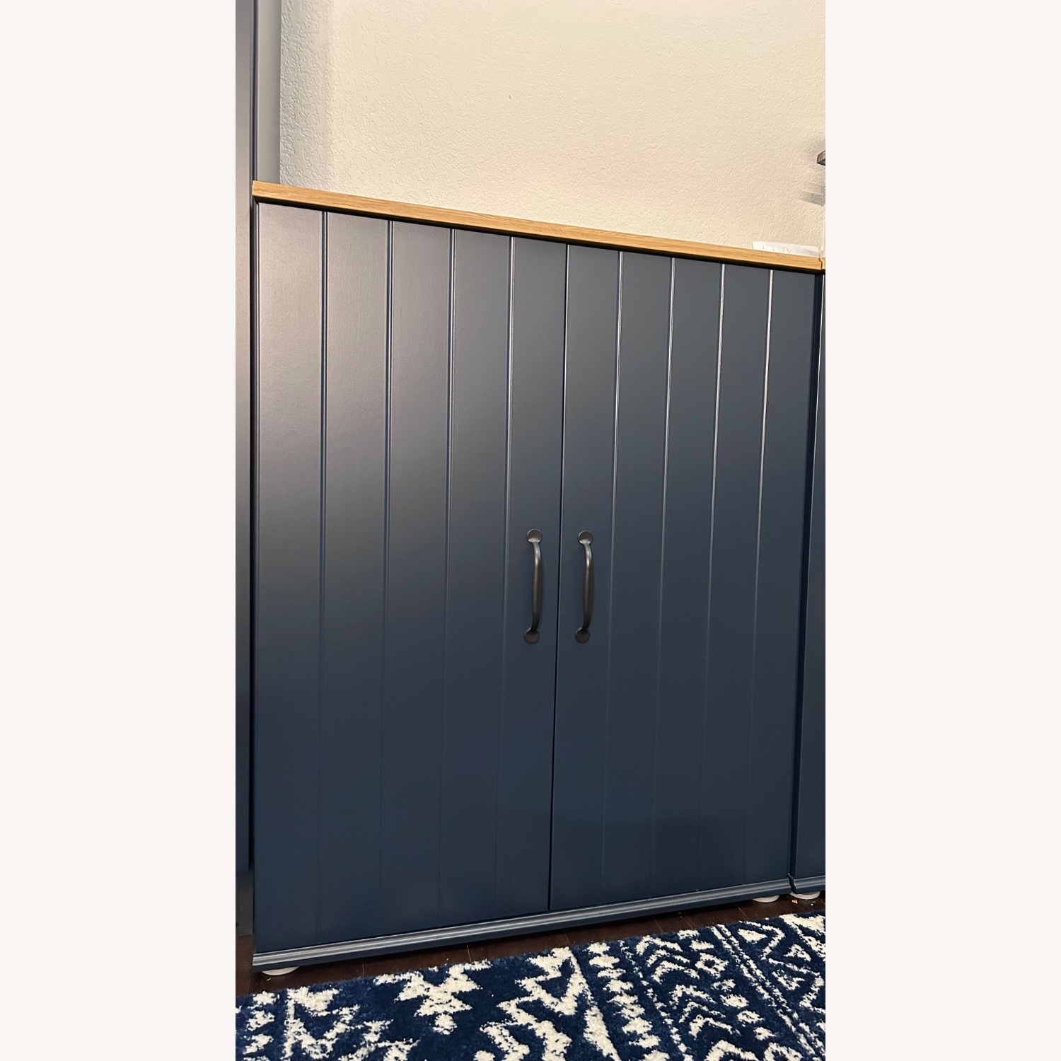 IKEA SKRUVBY Blue Bookcase - image-1