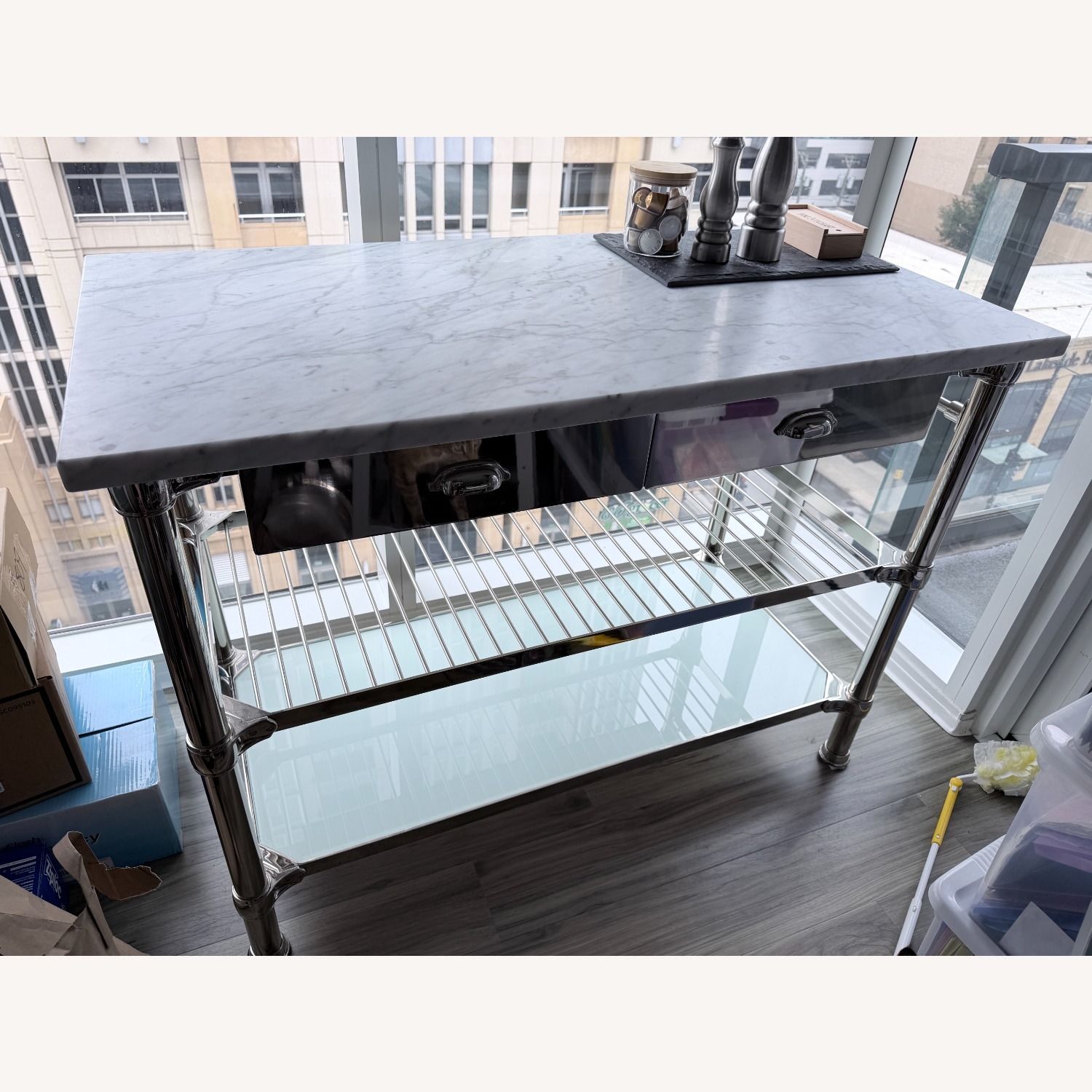 Williams Sonoma Modular Kitchen Island with Marble Top (48") - image-2