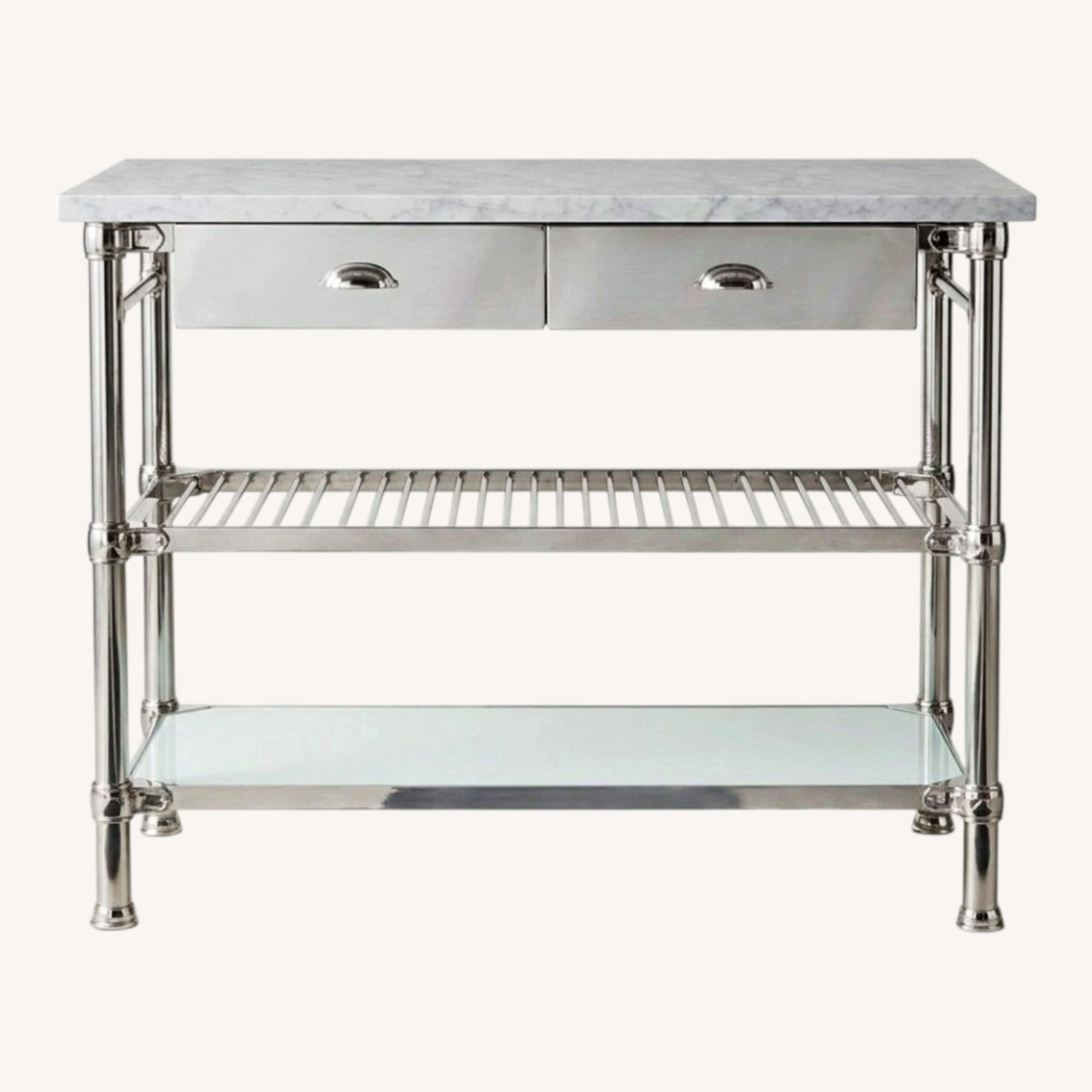Williams Sonoma Modular Kitchen Island with Marble Top (48") - image-0