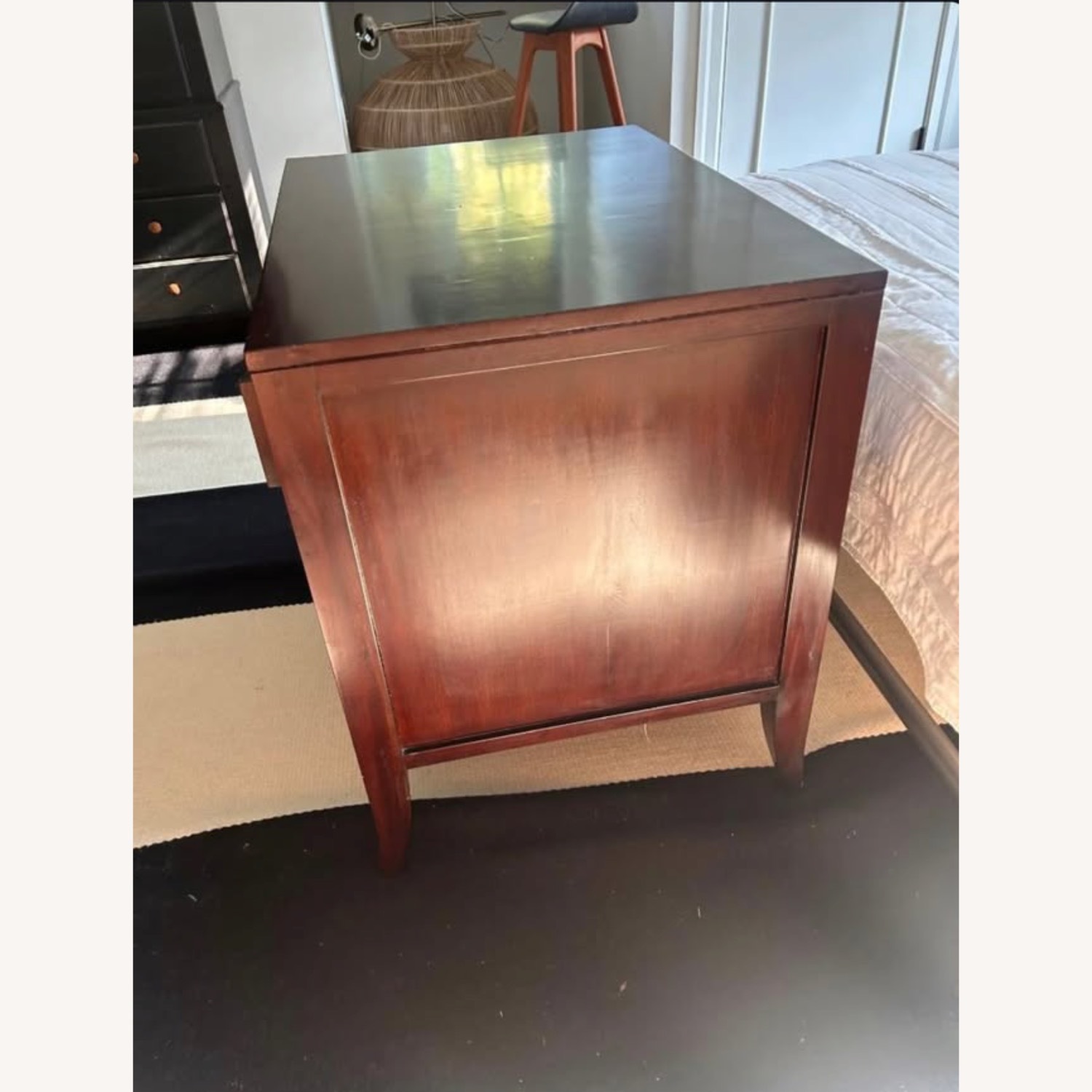 Dark Brown Nightstand - image-1