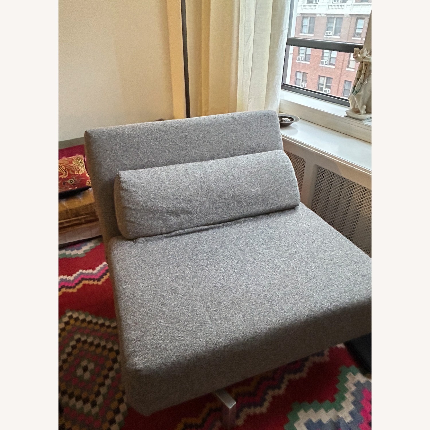 ABC Carpet and Home Dark Gray Fabric Futon - image-2