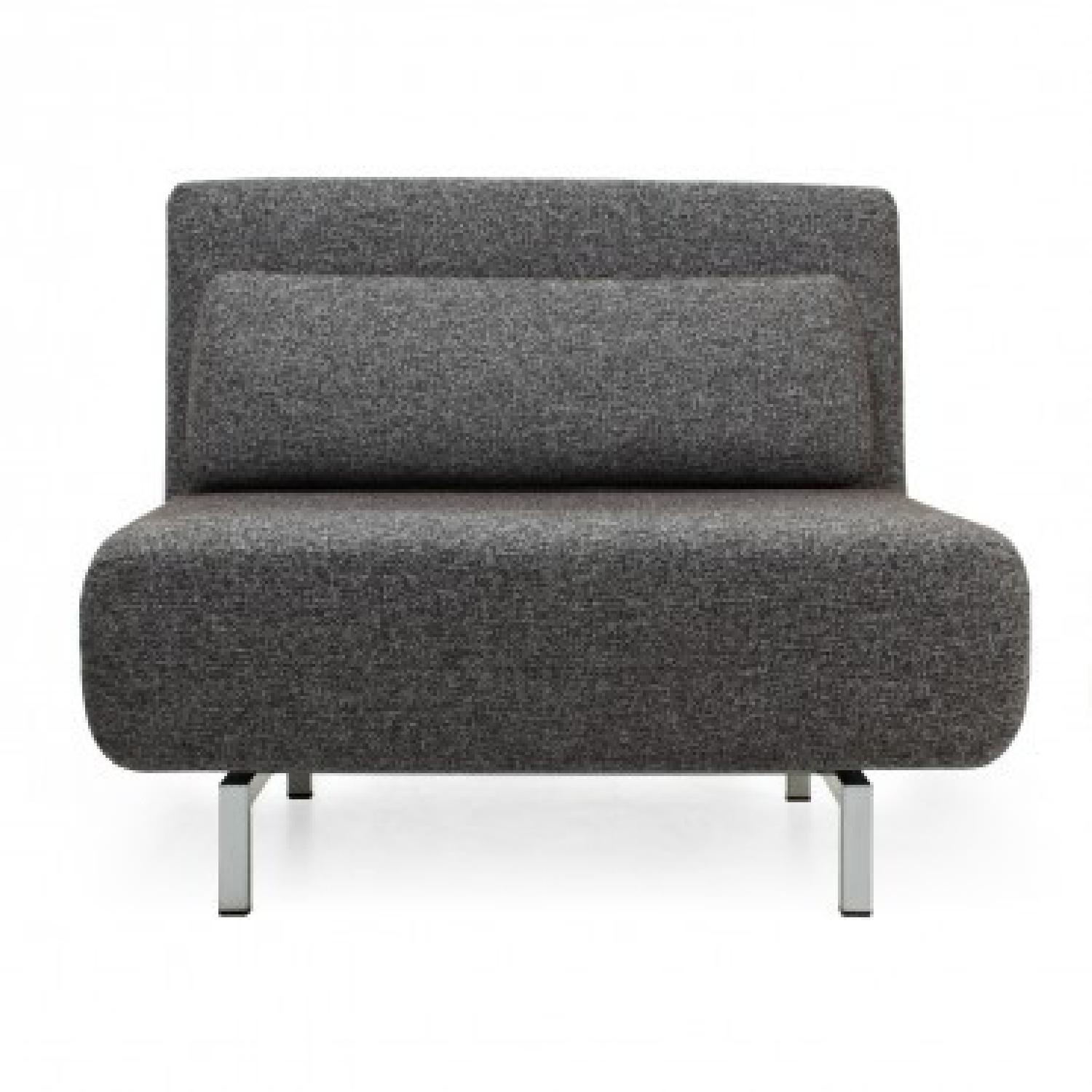 ABC Carpet and Home Dark Gray Fabric Futon - image-5