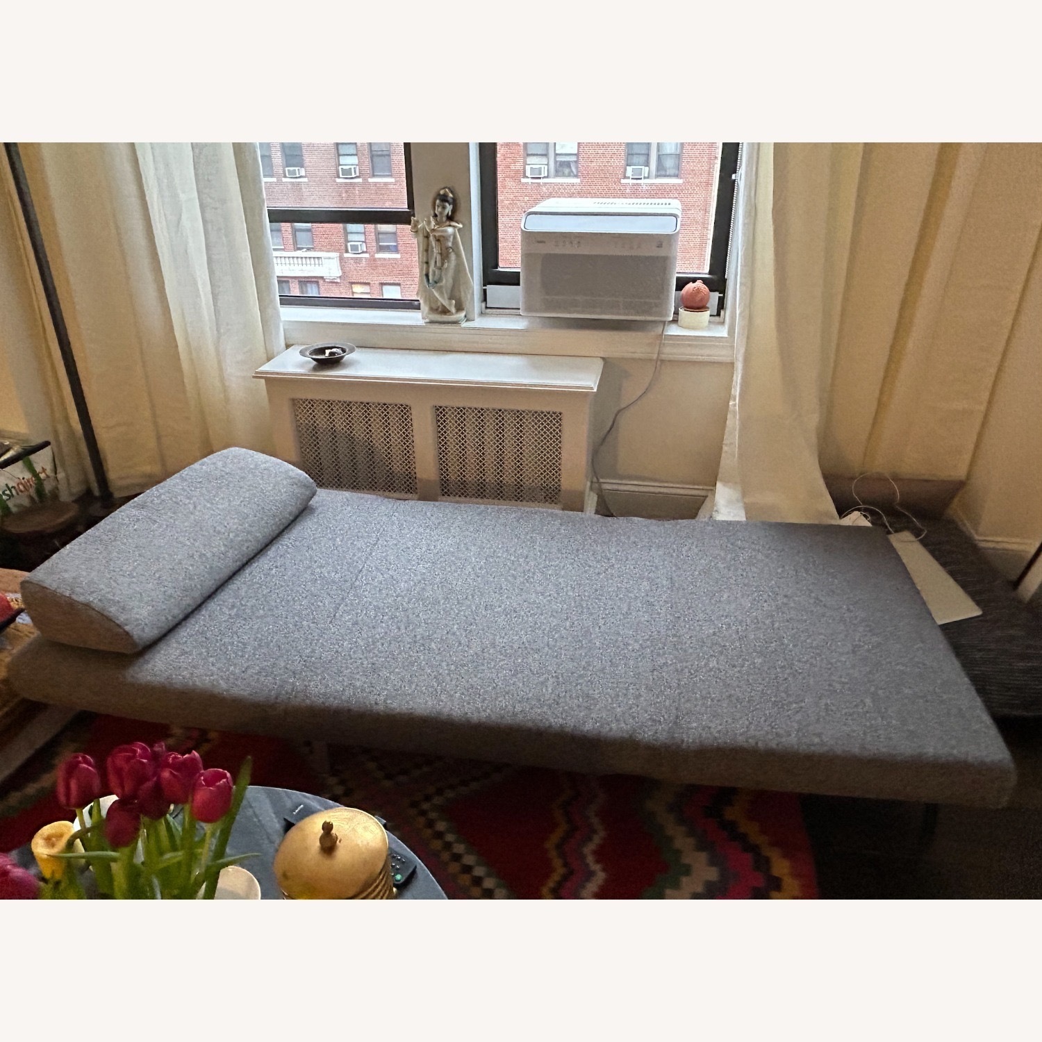 ABC Carpet and Home Dark Gray Fabric Futon - image-3