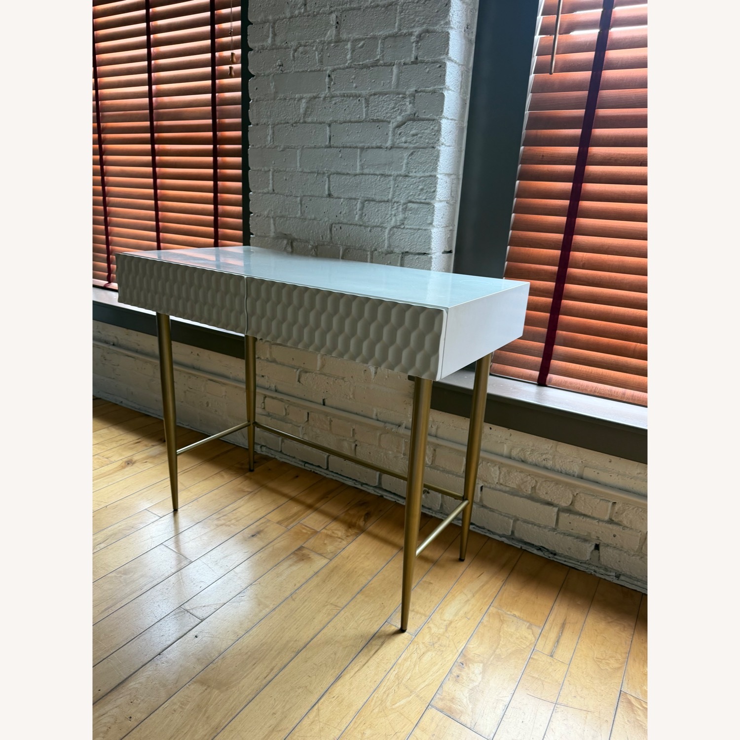 West Elm Parchment Audrey Mini Desk White Desk - image-4