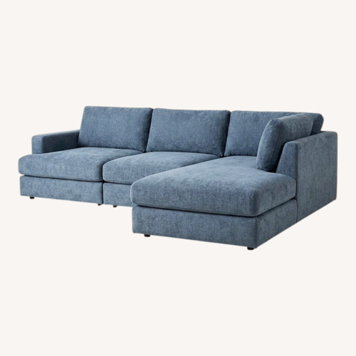 Used Blue Fabric 3+ Piece Sectional for sale on AptDeco