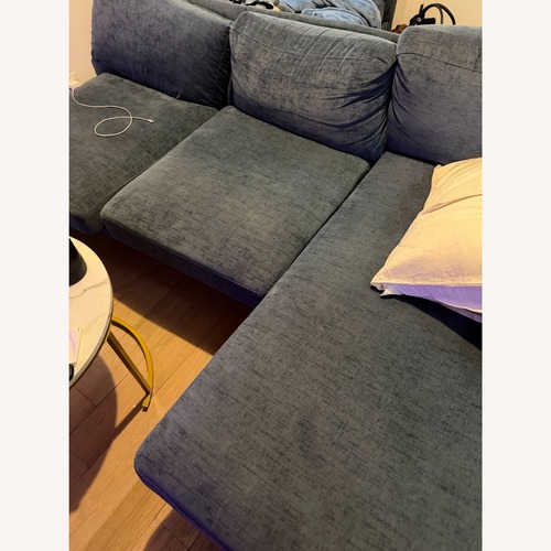 Used Blue Fabric 3+ Piece Sectional for sale on AptDeco