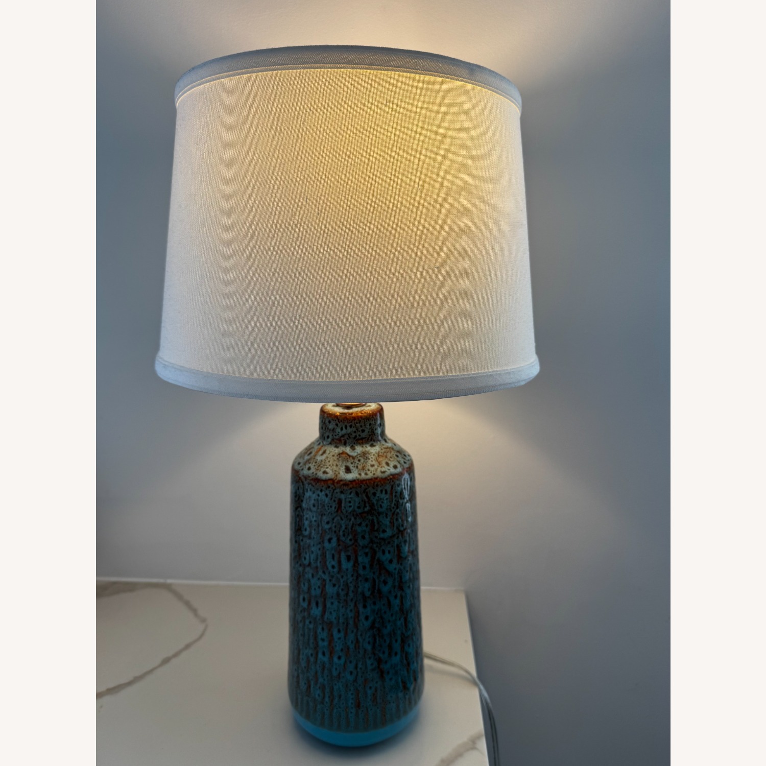 CB2 Blue Calypso Lamp - image-1