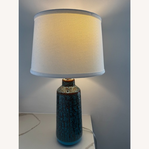 Used CB2 Blue Calypso Lamp for sale on AptDeco