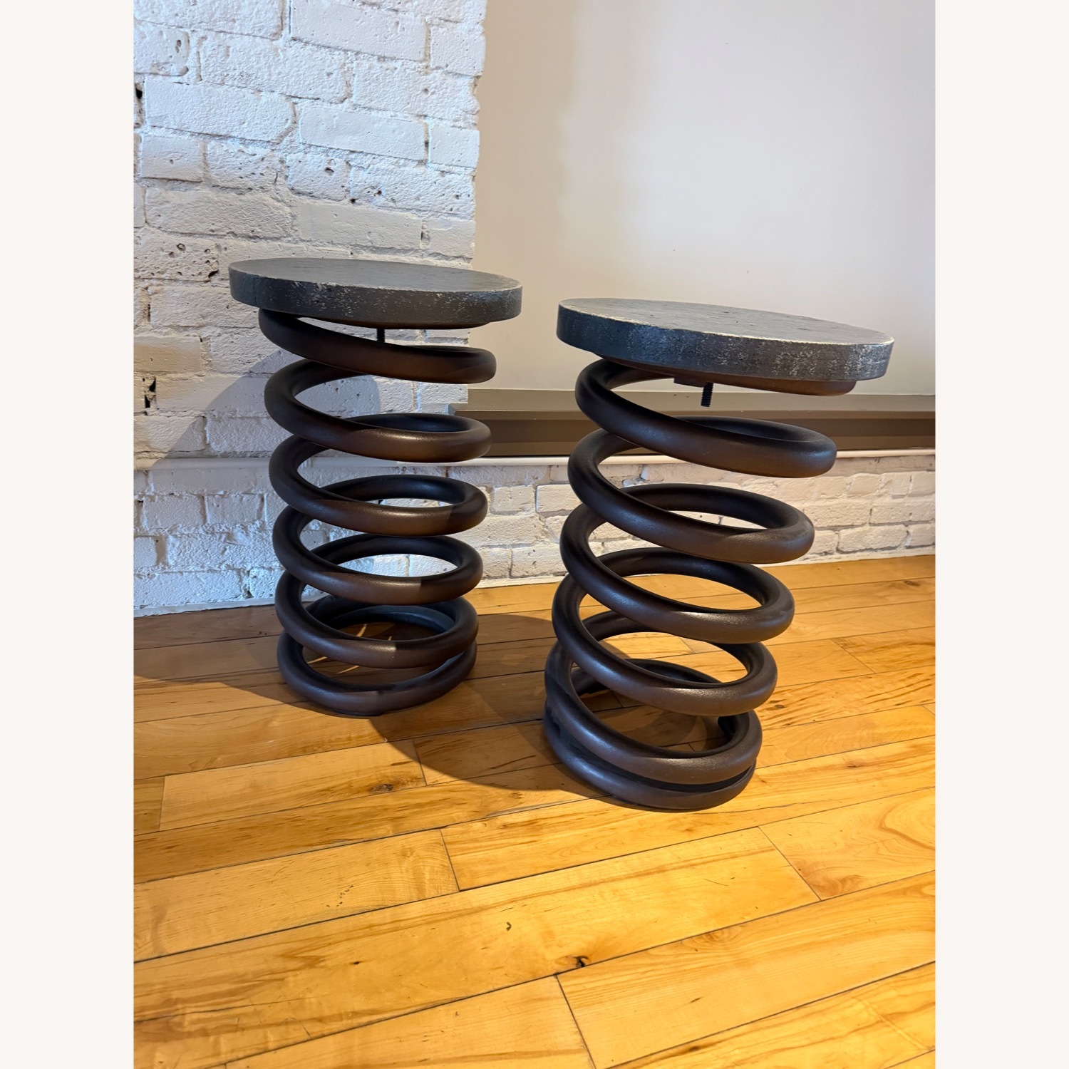 Restoration Hardware Industrial Coil Stool - image-4