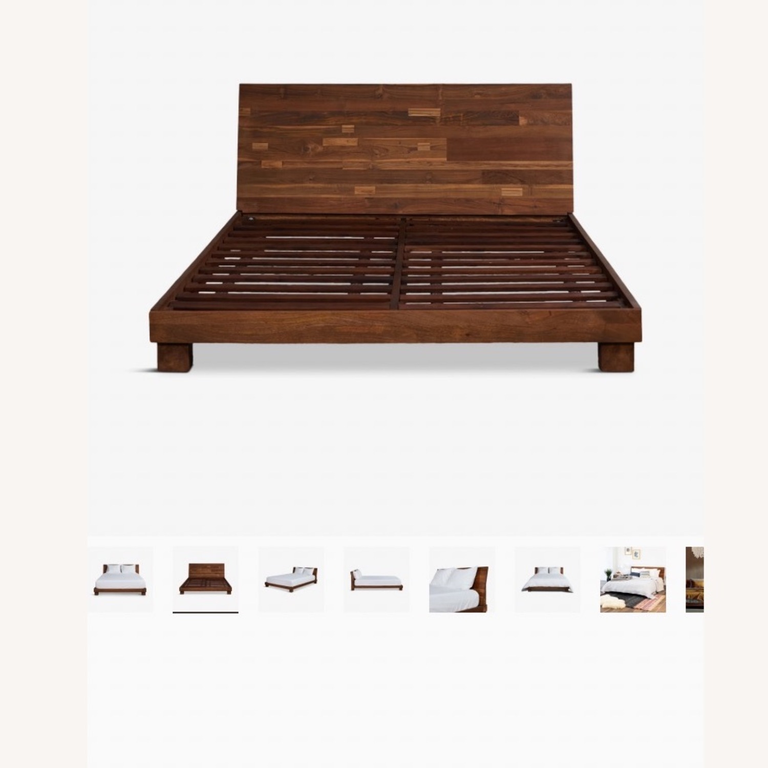 CB2 Dondra Queen Bed Teak Wood - image-3