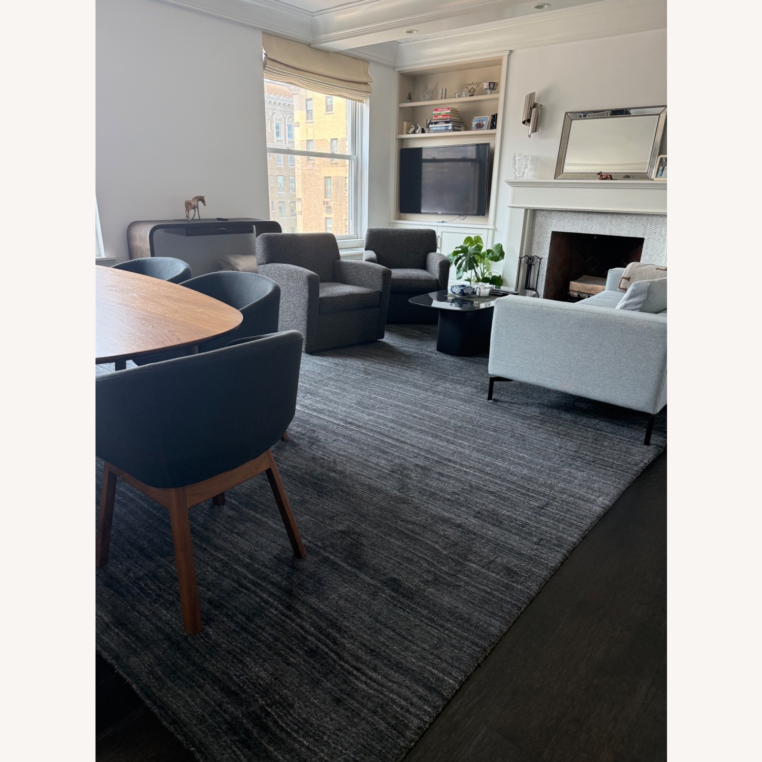 Restoration Hardware Savilla Dark Gray Area Rug 12' x 15' - image-1