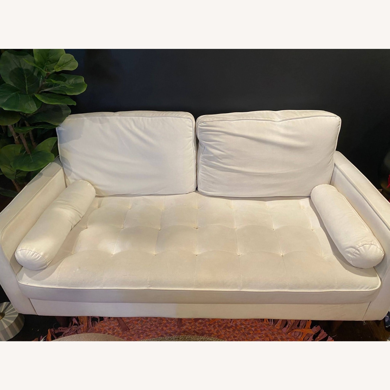 Wayfair Valour White Loveseat - image-1