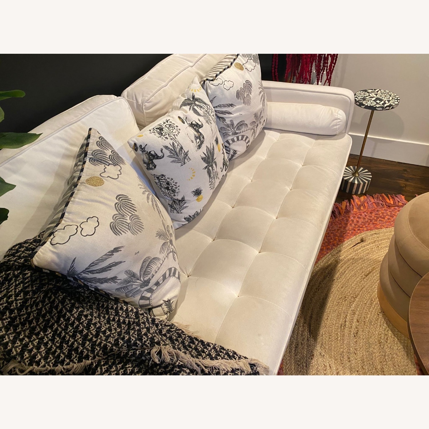 Wayfair Valour White Loveseat - image-2
