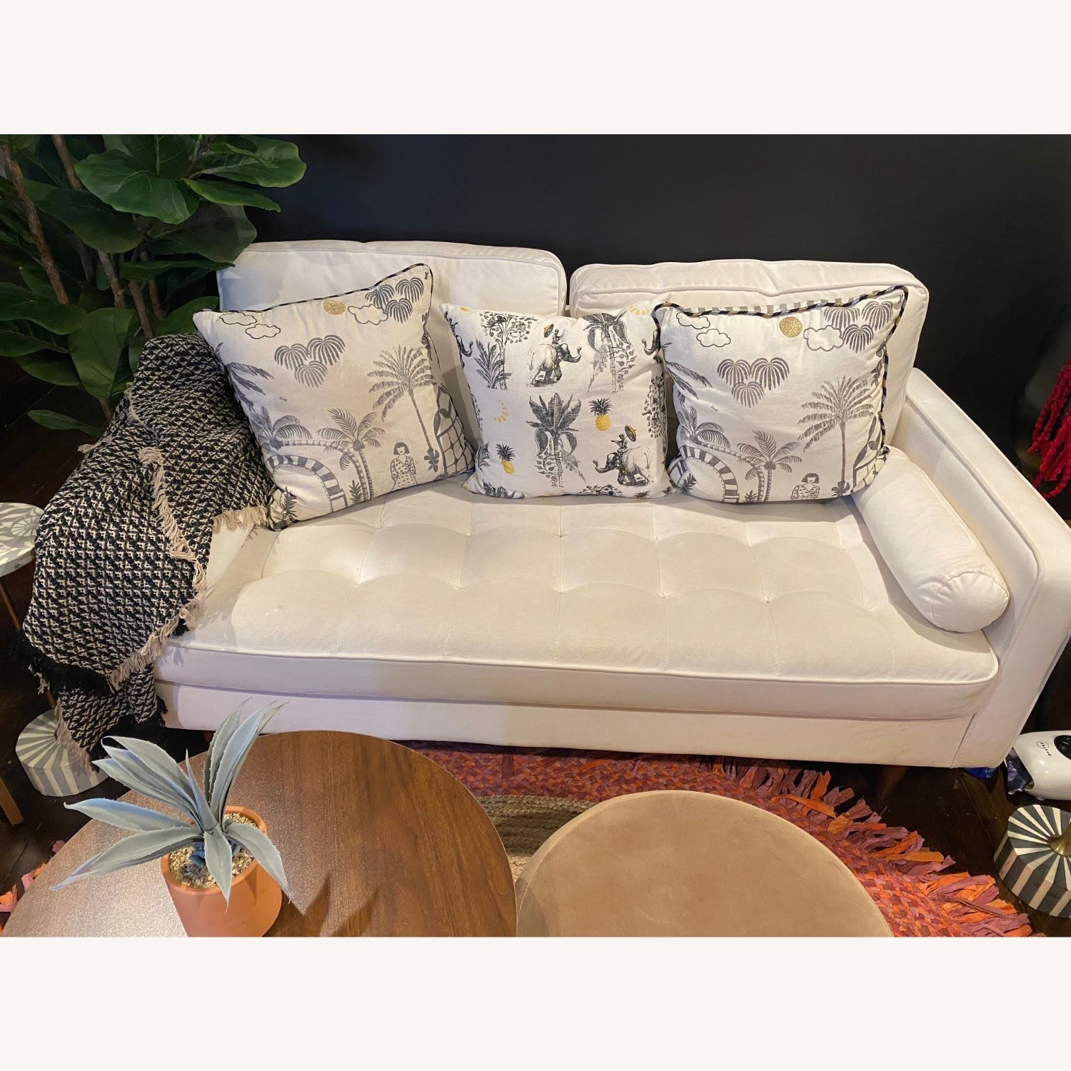 Wayfair Valour White Loveseat - image-4