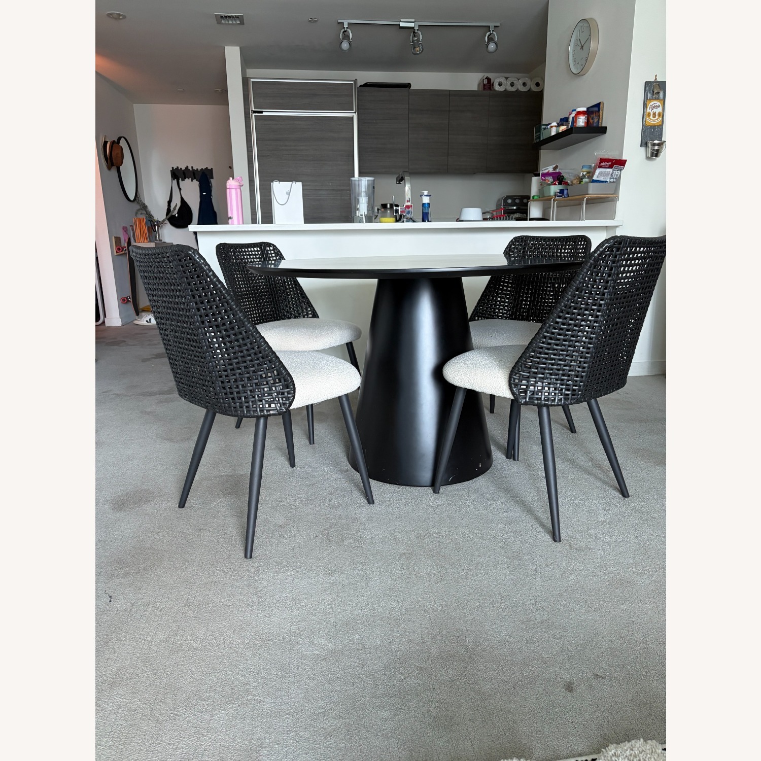Wayfair Black Wicker Dining Chairs - image-2