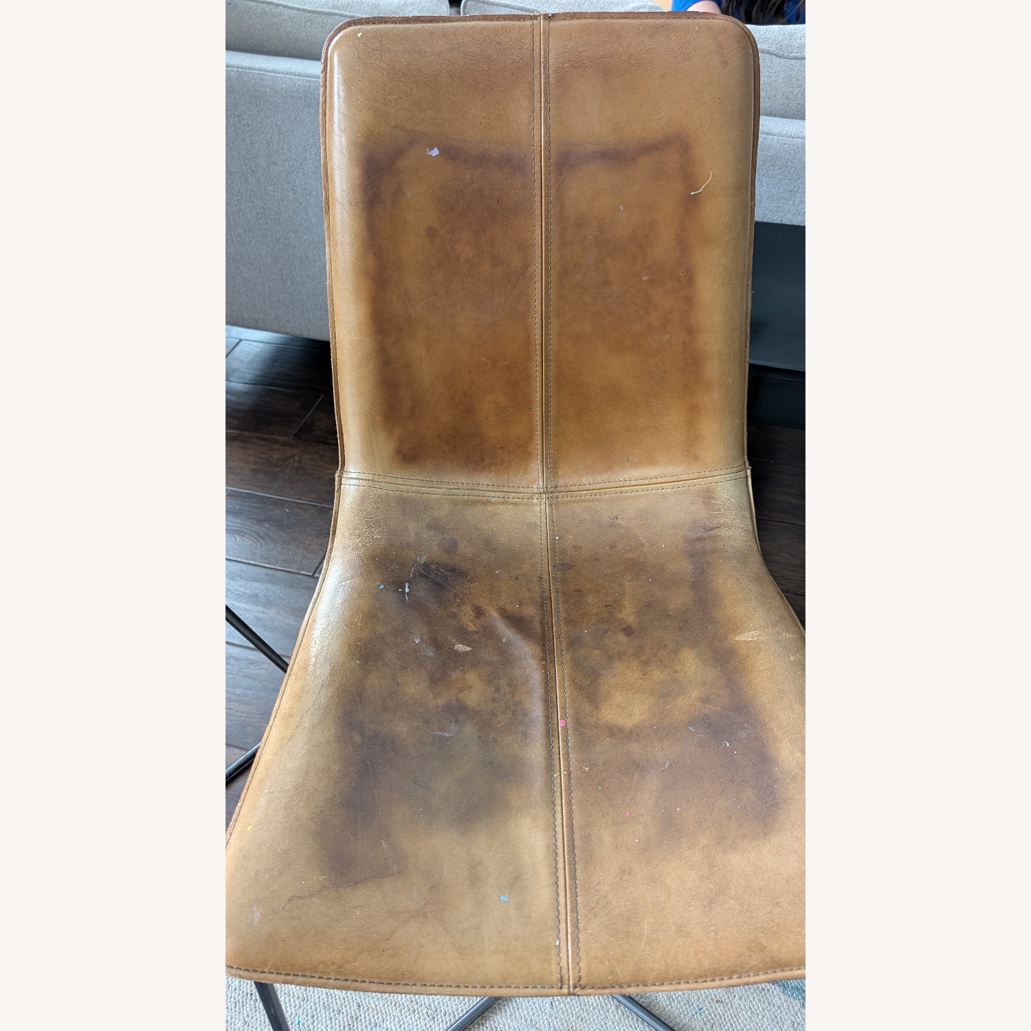 West Elm Slope Dark Brown Leather Dining Chairs - image-3