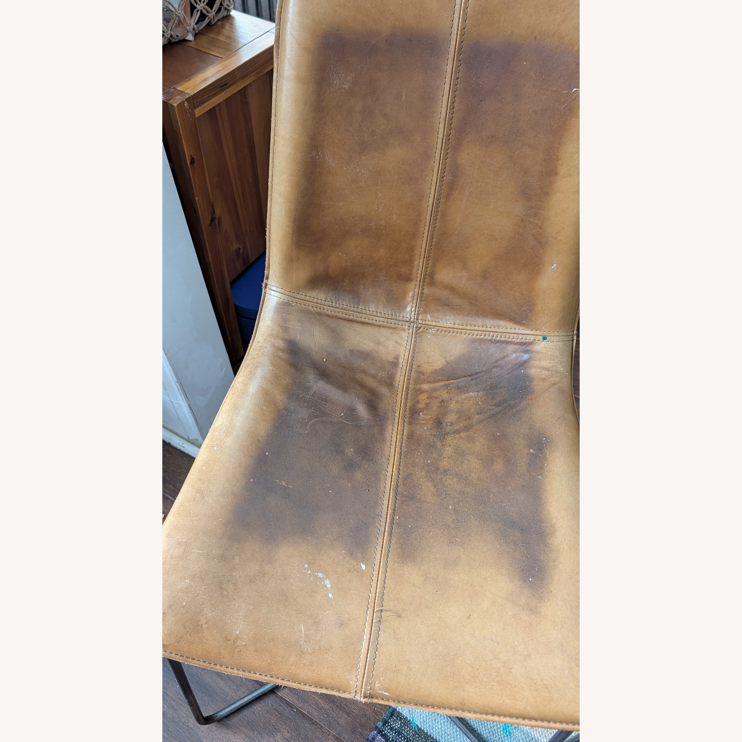 West Elm Slope Dark Brown Leather Dining Chairs - image-4