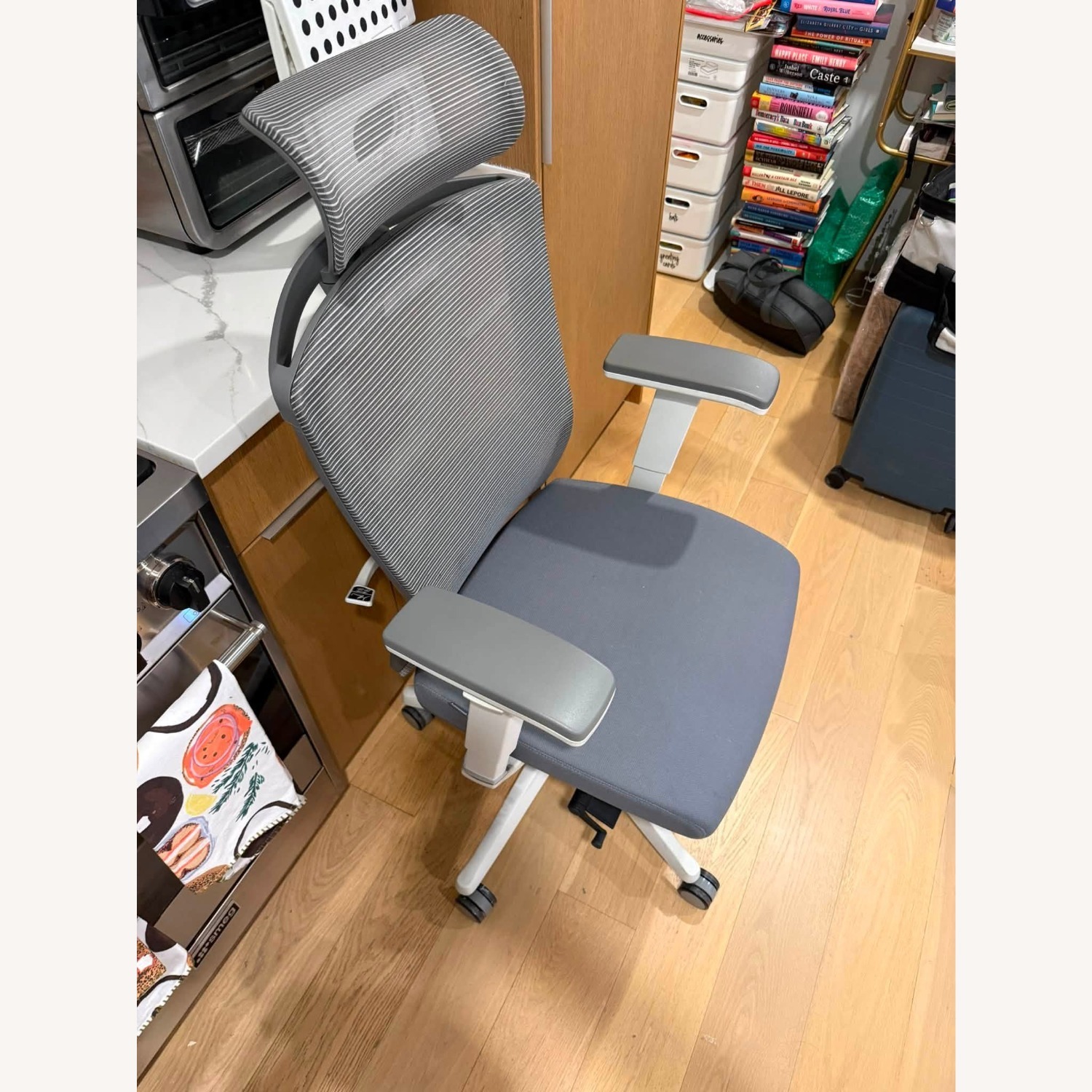 Light Gray Office Chair - image-3