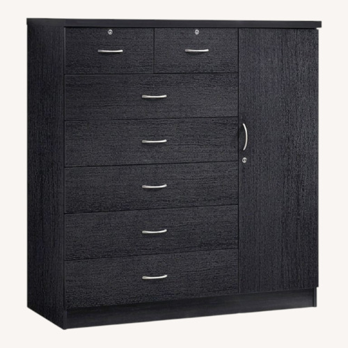 Used Hodedah Import Black Wood Dresser for sale on AptDeco