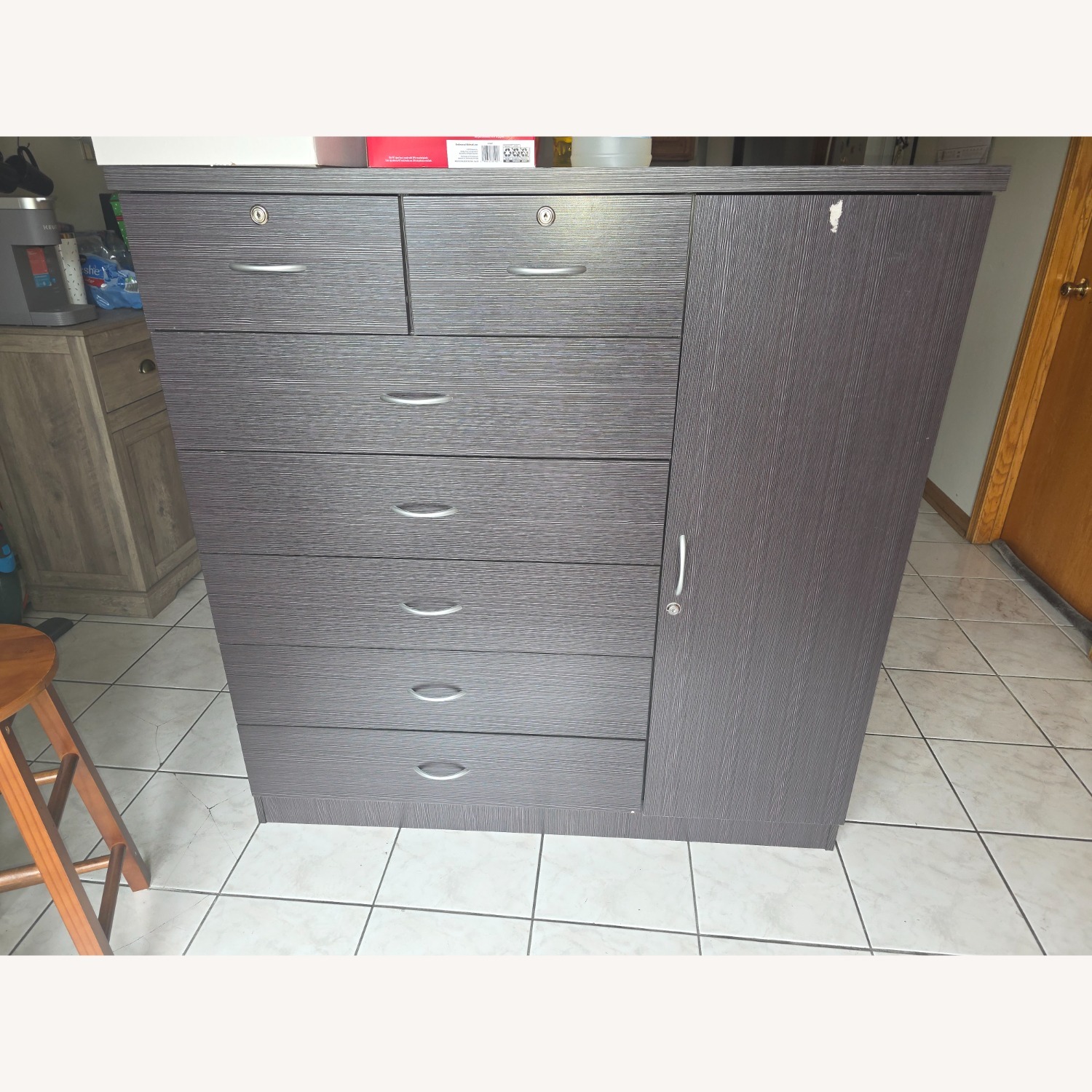 Hodedah Import Black Wood Dresser - image-6