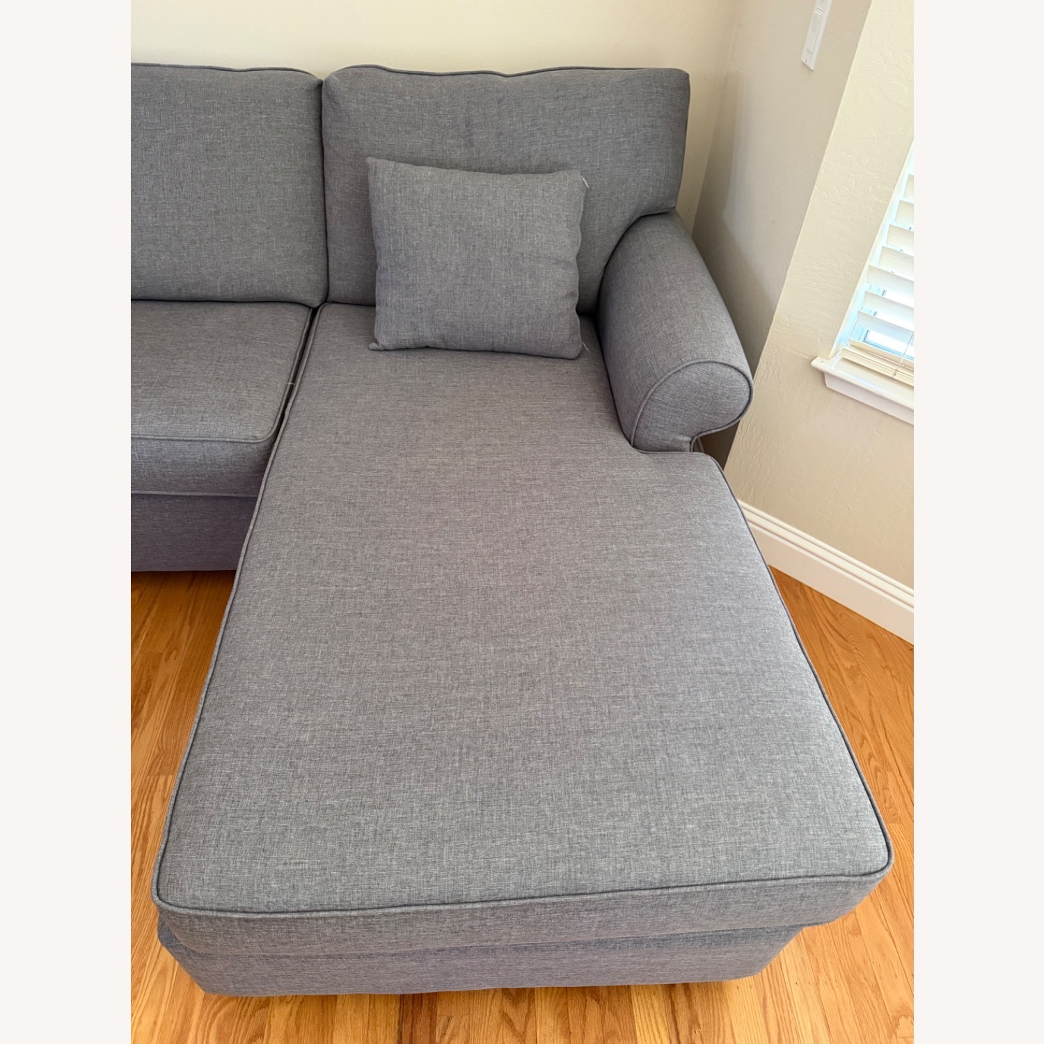 Light Gray Fabric 3+ Piece Sectional - image-2