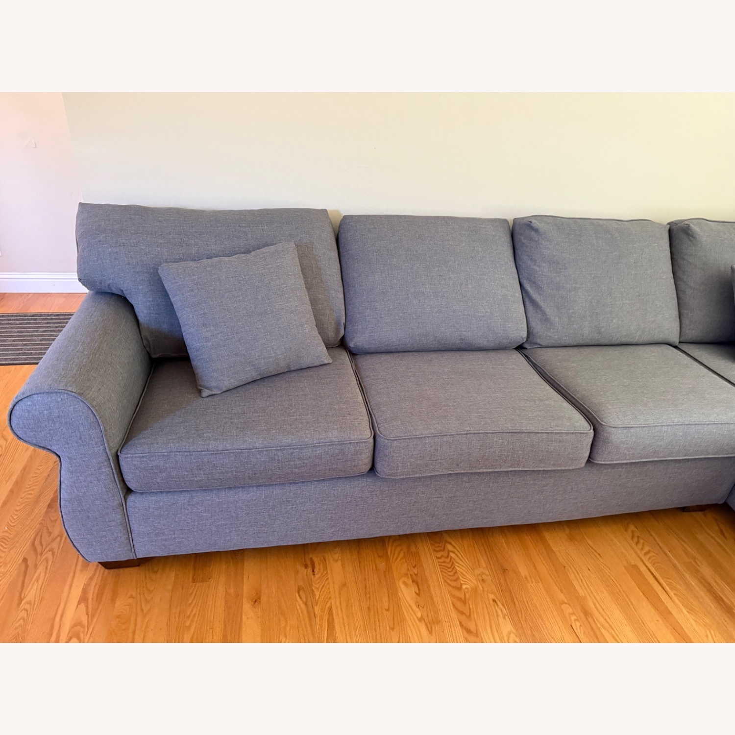 Light Gray Fabric 3+ Piece Sectional - image-3