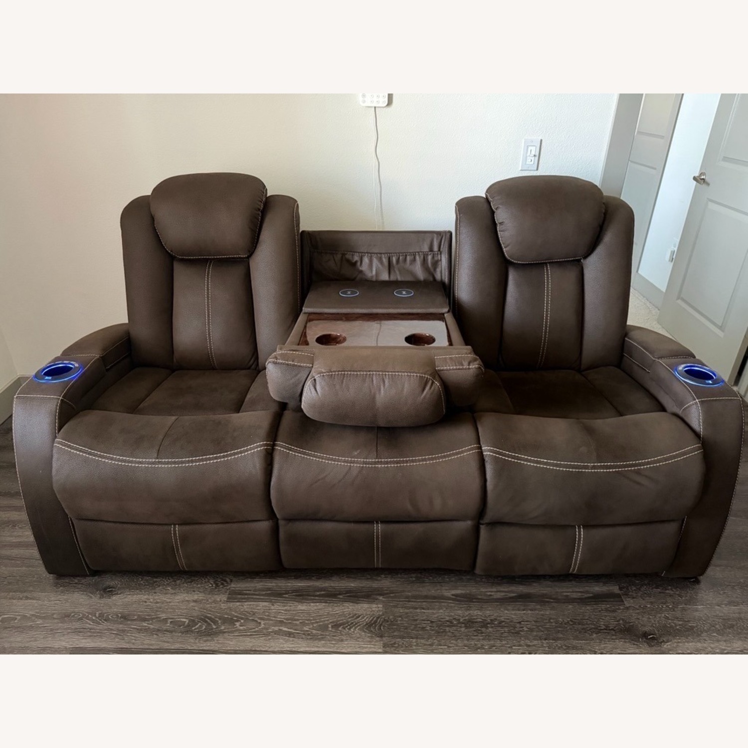 Ashley Furniture 3 Seat Power Reclining Couch - image-1