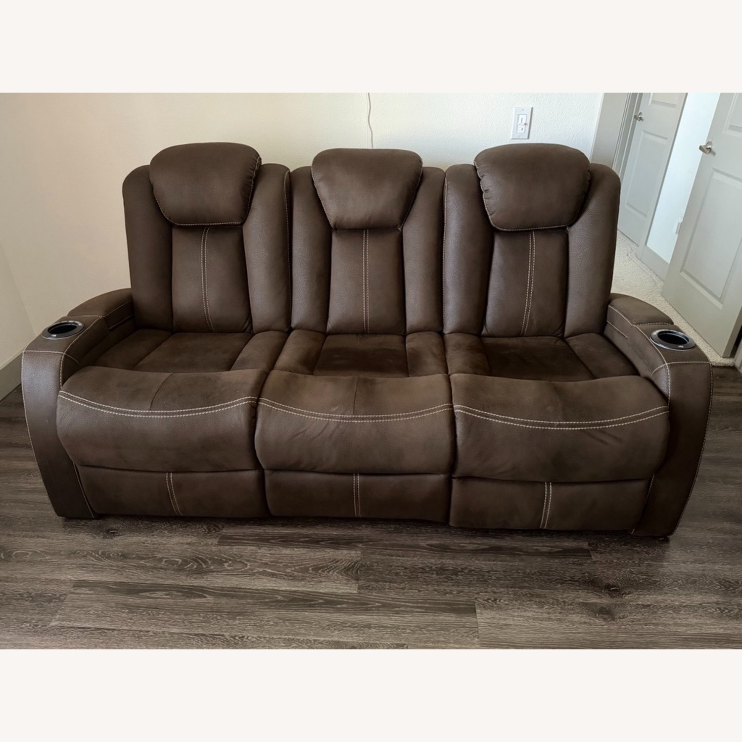 Ashley Furniture 3 Seat Power Reclining Couch - image-6